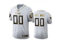 Men Custom Titans White 100th Season Golden Edition Jersey