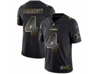 Men Dallas Cowboys #4 Dak Prescott Black Golden Edition 2019 Vapor Untouchable Limited Jersey