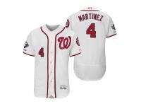 Men Dave Martinez Washington Nationals White 2019 World Series Champions Flex Base Jersey