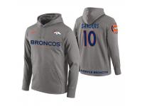 Men Denver Broncos #10 Emmanuel Sanders Gray Circuit Wordmark Pullover Hoodie