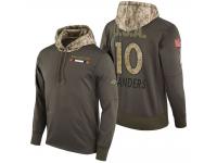 Men Denver Broncos #10 Emmanuel Sanders Olive 2017 Salute to Service Hoodie