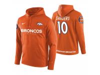 Men Denver Broncos #10 Emmanuel Sanders Orange Circuit Wordmark Pullover Hoodie