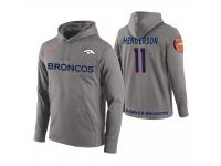 Men Denver Broncos #11 Carlos Henderson Gray Circuit Wordmark Pullover Hoodie