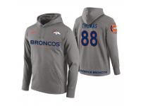 Men Denver Broncos #88 Demaryius Thomas Gray Circuit Wordmark Pullover Hoodie