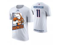 Men Denver Broncos Carlos Henderson #11 White Cartoon And Comic Artistic Painting T-Shirt