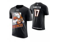 Men Denver Broncos DaeSean Hamilton #17 Black Cartoon And Comic Artistic Painting T-Shirt