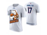 Men Denver Broncos DaeSean Hamilton #17 White Cartoon And Comic Artistic Painting T-Shirt