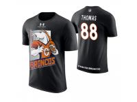 Men Denver Broncos Demaryius Thomas #88 Black Cartoon And Comic Artistic Painting T-Shirt