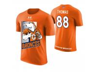 Men Denver Broncos Demaryius Thomas #88 Orange Cartoon And Comic Artistic Painting T-Shirt