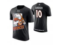 Men Denver Broncos Emmanuel Sanders #10 Black Cartoon And Comic Artistic Painting T-Shirt