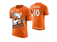 Men Denver Broncos Emmanuel Sanders #10 Orange Cartoon And Comic Artistic Painting T-Shirt