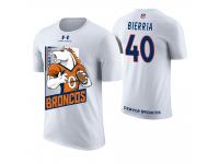 Men Denver Broncos Keishawn Bierria #40 White Cartoon And Comic Artistic Painting T-Shirt