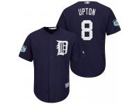 Men Detroit Tigers #8 Justin Upton 2017 Spring Training Grapefruit League Patch Navy Cool Base Jersey