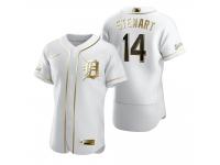 Men Detroit Tigers Christin Stewart Nike White Golden Edition Jersey