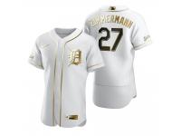 Men Detroit Tigers Jordan Zimmermann Nike White Golden Edition Jersey