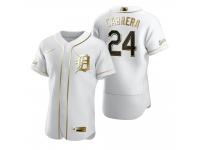 Men Detroit Tigers Miguel Cabrera Nike White Golden Edition Jersey