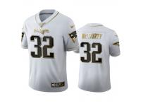 Men Devin McCourty Patriots White 100th Season Golden Edition Jersey