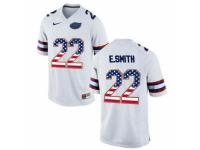 Men Florida Gators #22 E.Smith White USA Flag College Football Jersey