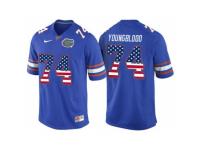 Men Florida Gators #74 Jack Youngblood Blue USA Flag College Football Jersey