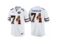 Men Florida Gators #74 Jack Youngblood White With Portrait Print College Football Jersey