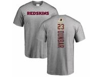 Men Football Washington Redskins #23 Quinton Dunbar Ash Backer T-Shirt