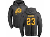 Men Football Washington Redskins #23 Quinton Dunbar Ash One Color Pullover Hoodie