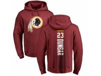 Men Football Washington Redskins #23 Quinton Dunbar Maroon Backer Pullover Hoodie