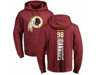 Men Football Washington Redskins #98 Matt Ioannidis Maroon Backer Pullover Hoodie