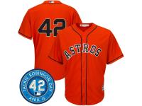 Men Houston Astros #42 Jackie Robinson Majestic Orange Cool Base Jersey