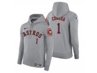 Men Houston Astros Carlos Correa Nike Gray Road Hoodie