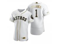 Men Houston Astros Carlos Correa Nike White Golden Edition Jersey