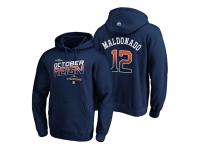 Men Houston Astros Martin Maldonado Navy 2019 AL West Division Champions Locker Room Pullover Hoodie