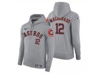 Men Houston Astros Martin Maldonado Nike Gray Road Hoodie