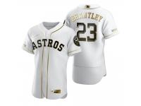Men Houston Astros Michael Brantley Nike White Golden Edition Jersey