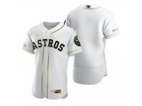 Men Houston Astros Nike White Golden Edition Jersey