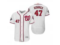 Men Howie Kendrick Washington Nationals White 2019 World Series Flex Base Jersey