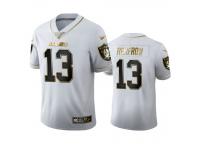 Men Hunter Renfrow Raiders White 100th Season Golden Edition Jersey