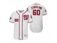 Men Hunter Strickland Washington Nationals White 2019 World Series Flex Base Jersey