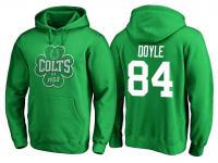 Men Indianapolis Colts Jack Doyle #84 Kelly Green St. Patrick Day Emerald Isle Pullover Hoodie