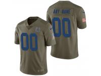 Men Indianapolis Colts Olive 2017 Salute To Service Custom Jersey
