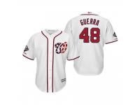 Men Javy Guerra Washington Nationals White 2019 World Series Champions Cool Base Alternate Jersey