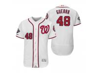 Men Javy Guerra Washington Nationals White 2019 World Series Champions Flex Base Jersey