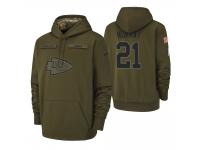 Men Kansas City Chiefs #21 Eric Murray Olive 2018 Salute to Service Pullover Hoodie