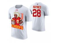 Men Kansas City Chiefs Abner Haynes #28 White Cartoon And Comic Artistic Painting Retired Player T-Shirt