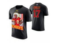 Men Kansas City Chiefs Chris Conley #17 Black Cartoon And Comic Artistic Painting T-Shirt