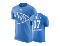 Men Kansas City Chiefs Chris Conley #17 Powder Blue Father Day Gift With Message T-Shirt