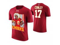 Men Kansas City Chiefs Chris Conley #17 Red Cartoon And Comic Artistic Painting T-Shirt