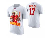 Men Kansas City Chiefs Chris Conley #17 White Cartoon And Comic Artistic Painting T-Shirt