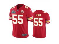 Men Kansas City Chiefs Frank Clark Red Super Bowl LIV Vapor Limited Jersey 100th