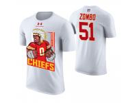 Men Kansas City Chiefs Frank Zombo #51 White Cartoon And Comic Artistic Painting T-Shirt